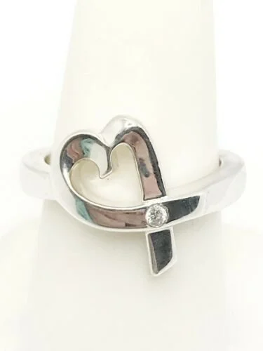 Tiffany & Co. Paloma Picasso SS 925 & 2 Pt Diamond Loving Heart
